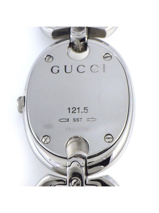 Gucci Watch Marina Chain 121.5 Motif Rectangular Pink Shell Dial SS Quartz main image 8